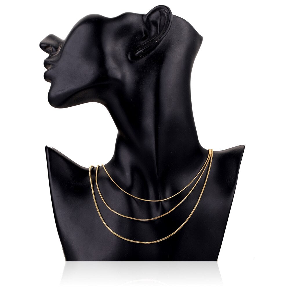 5pcs Wholesale Gold Snake Round Chain