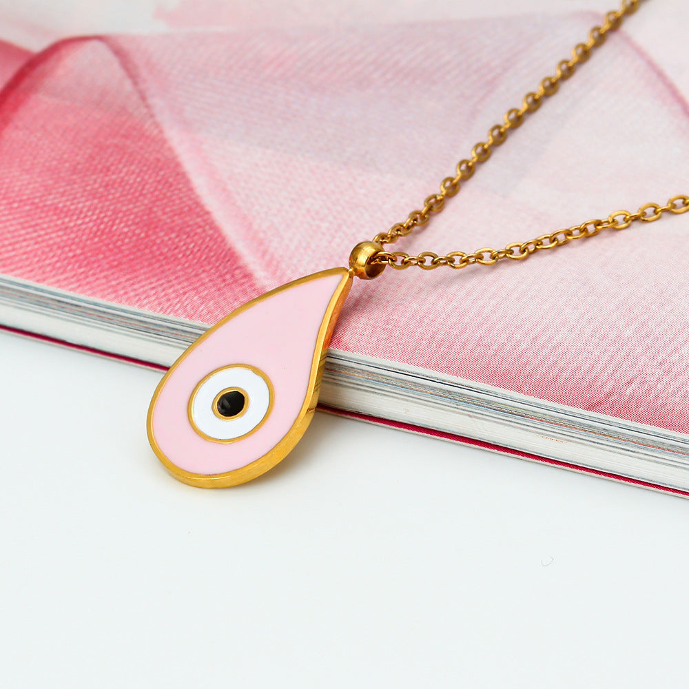 Pink Evil Eye Necklace