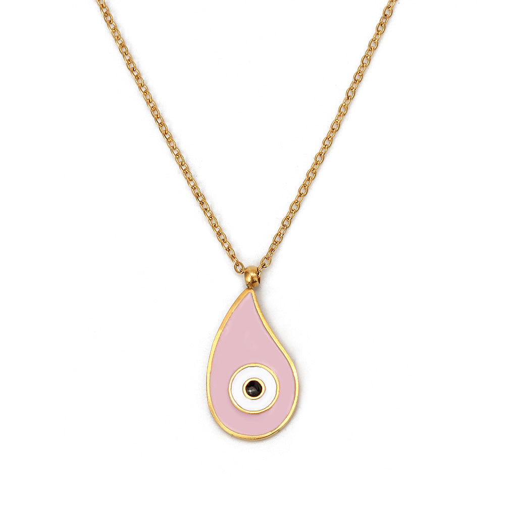 Pink Evil Eye Necklace