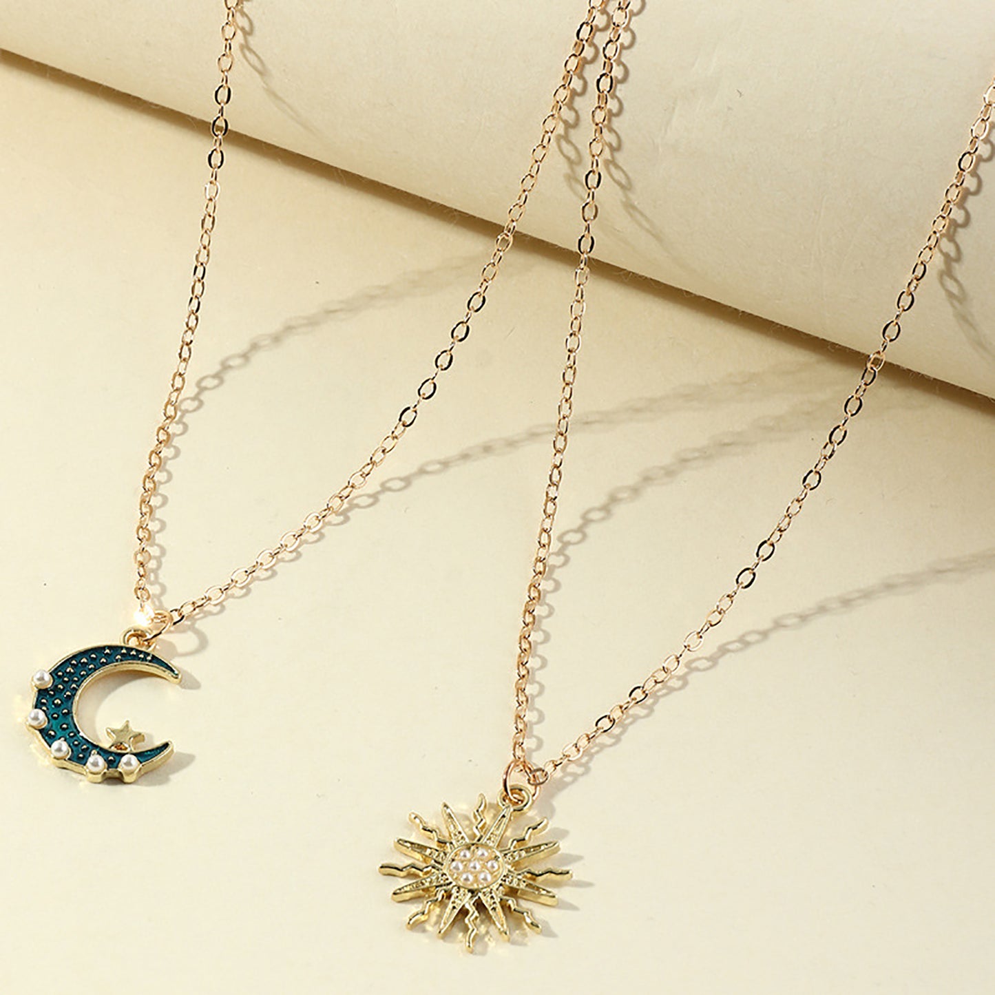 Sun Moon Pendant Necklaces