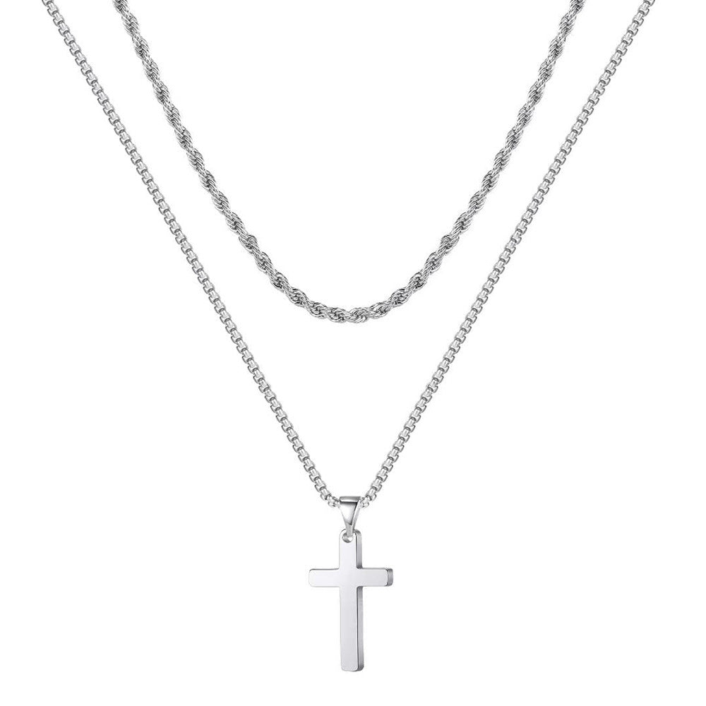 Cross Titanium Steel Necklace