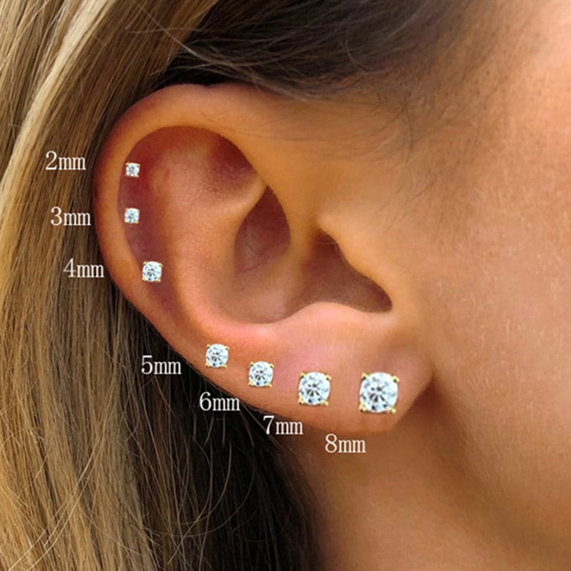 Shiny Crystal Ear Studs