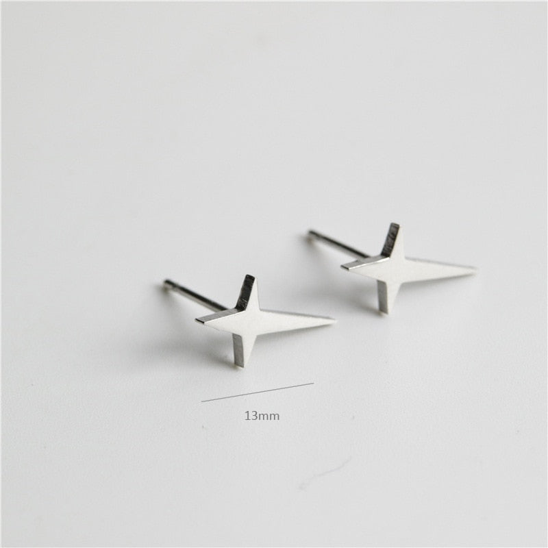 Black Star Ghost Spike Stud Earring