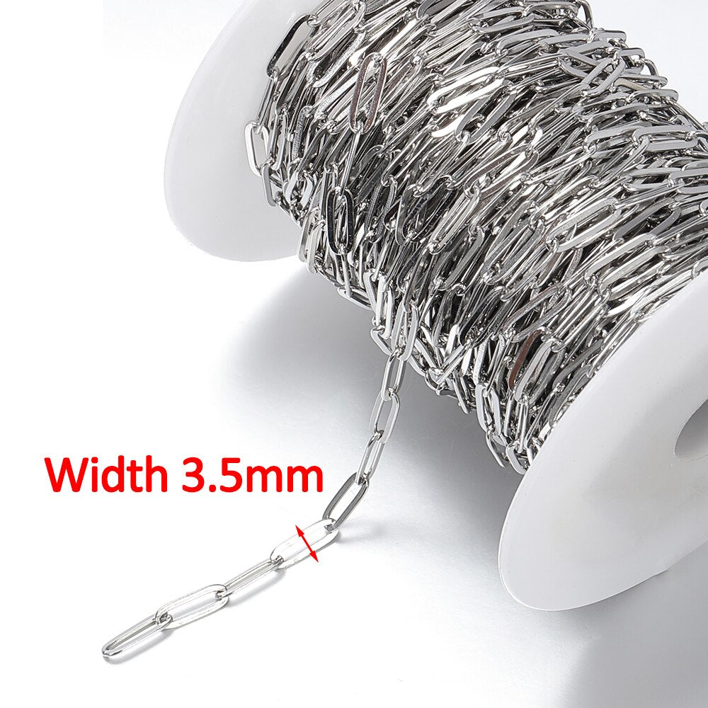 1m Gold Stainless Steel Chain Multi Styles
