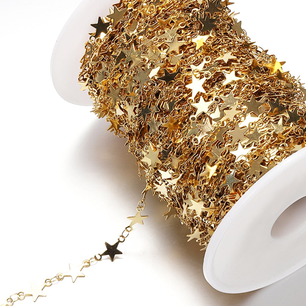 1m Gold Stainless Steel Chain Multi Styles