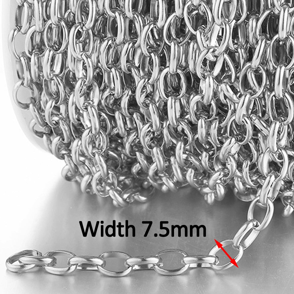 1m Gold Stainless Steel Chain Multi Styles