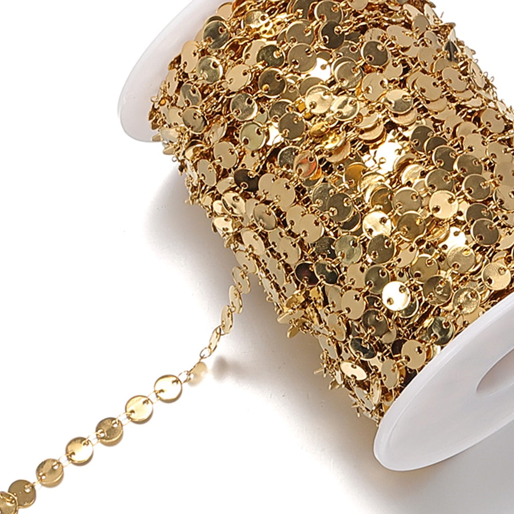 1m Gold Stainless Steel Chain Multi Styles
