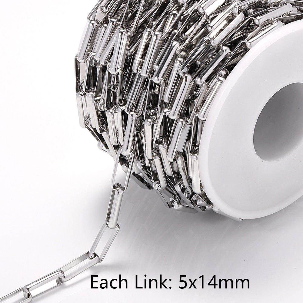 1m Gold Stainless Steel Chain Multi Styles