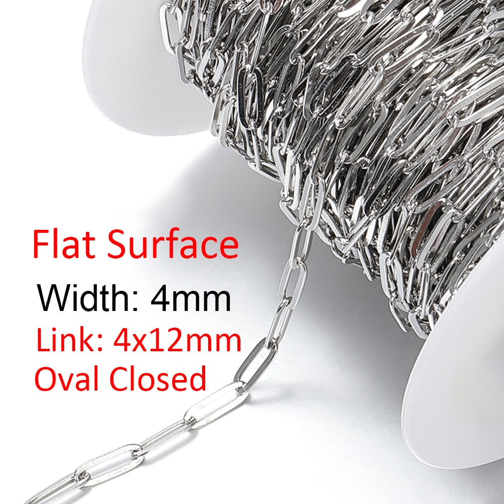 1m Gold Stainless Steel Chain Multi Styles