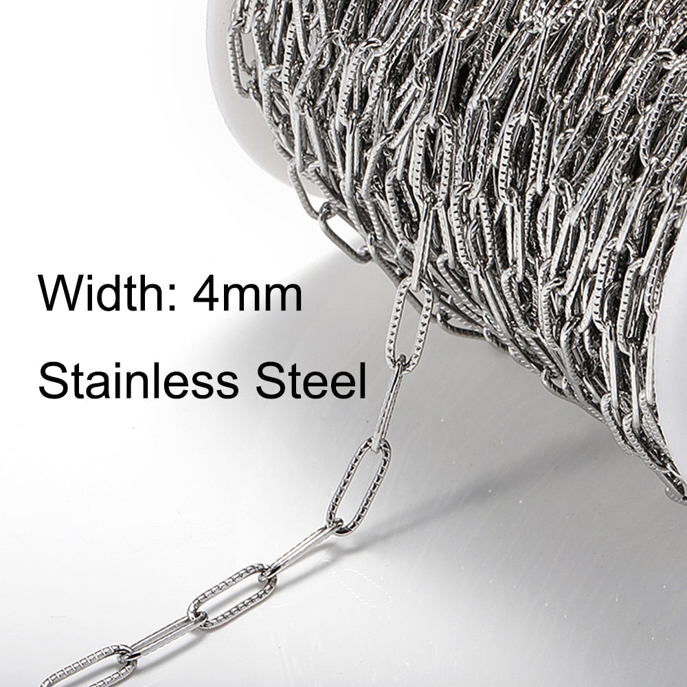 1m Gold Stainless Steel Chain Multi Styles