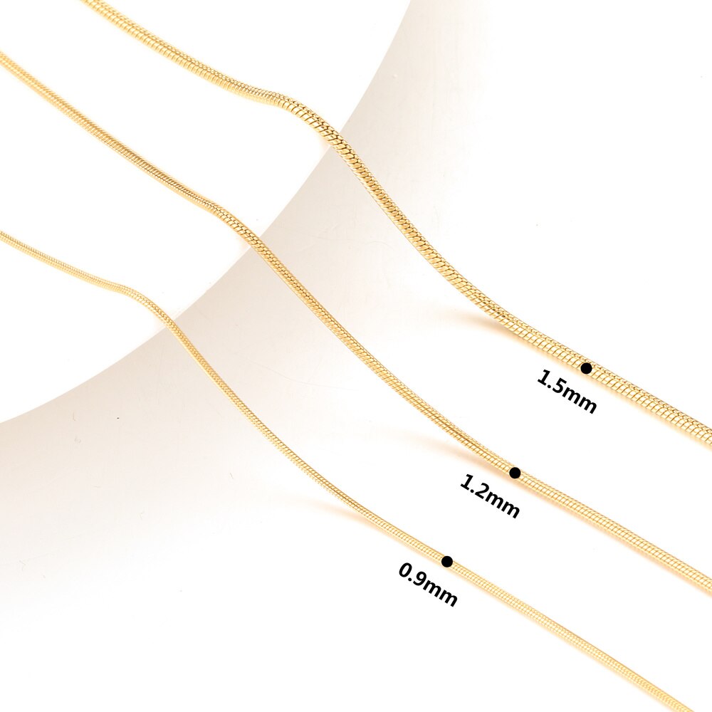 5pcs Wholesale Gold Snake Round Chain