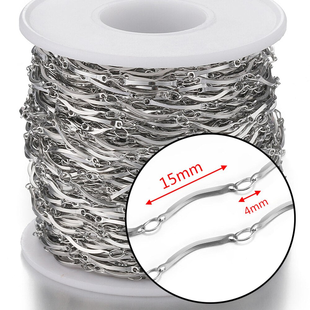 1m Gold Stainless Steel Chain Multi Styles