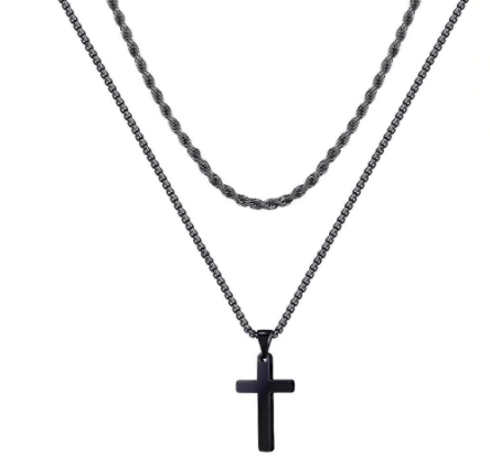 Cross Titanium Steel Necklace