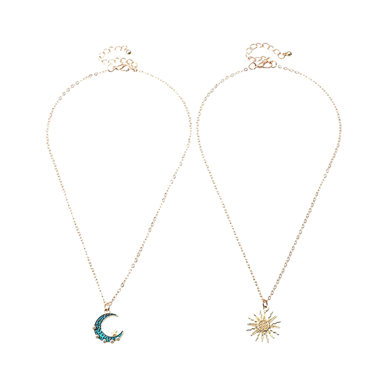 Sun Moon Pendant Necklaces